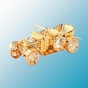 24K Gold Plated Vintage Car Free Standing – Clear – Swarovski Crystal