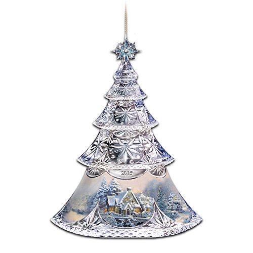 Thomas Kinkade Shimmering Elegance Ornament: 2015 Edition In The Crystal Holidays Collection by The Bradford Editions
