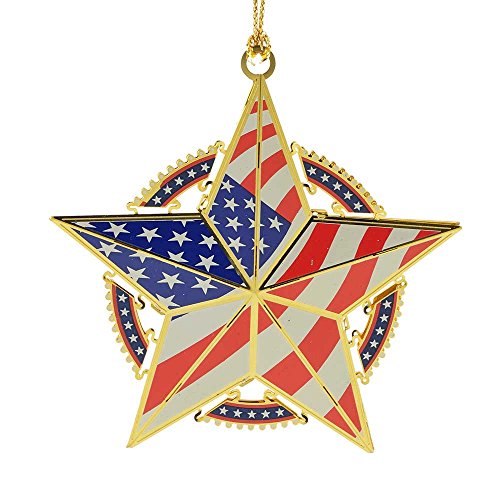 ChemArt Star with Flag Ornament