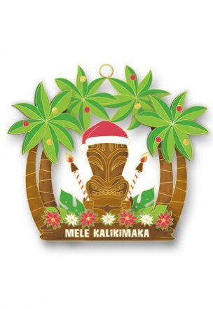 Holiday Tiki Metal Ornament