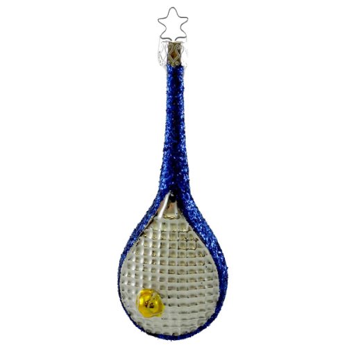 Inge Glas GAME SET MATCH Blown Glass Ornament Sports Tennis 110304