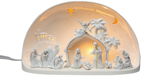Appletree Design Nativity Scene Dome Lighted, 13-5/8 by 8-1/8-Inch, Includes Light Bulb and Cord