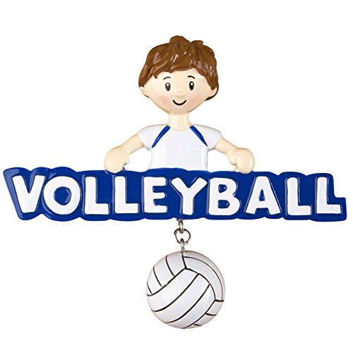 Volleyball Boy Personalized Christmas Tree Ornament