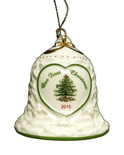 Spode Christmas Tree Our First Christmas Bell Ornament Dated 2015