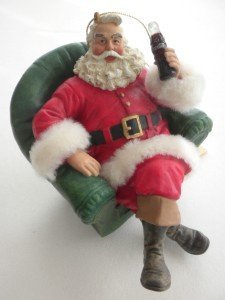 NEW Kurt S Adler FABRICHE’ Coca-Cola Santa Claus Christmas Ornament Handpainted