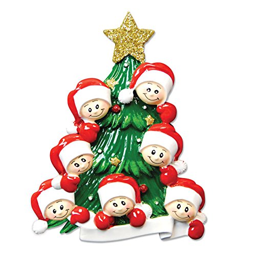 Christmas Tree with 7 Faces Personalized Christmas Tree Ornament