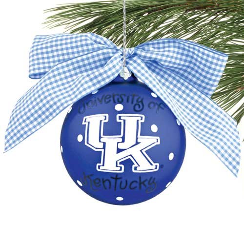 Kentucky Wildcats Royal Blue Team Logo Christmas Ornament