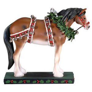 Christmas Clydesdale PAINTED PONIES horse FIGURINE