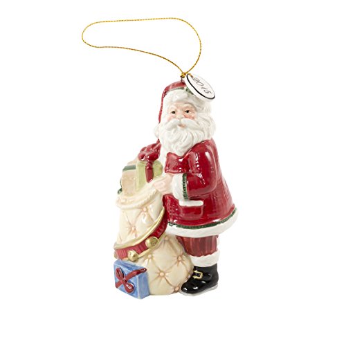 Fitz and Floyd Night Before Christmas Collection Decorative Dated Santa Ornament
