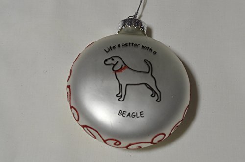 Life Is Better with ” Write Your Dog’s Name Here” Christmas Ornament (Beagle)