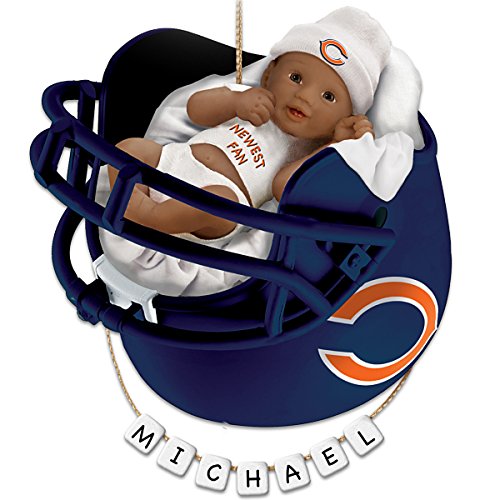 NFL Chicago Bears Personalized African-American Baby’s Christmas Ornament by The Bradford Exchange