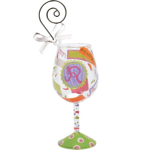 Santa Barbara Design Studio Lolita Holiday Mini-Wine Ornament, Letter R
