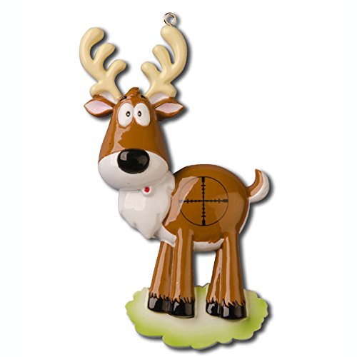 Deer in Crosshairs Personalized Christmas Tree Ornament