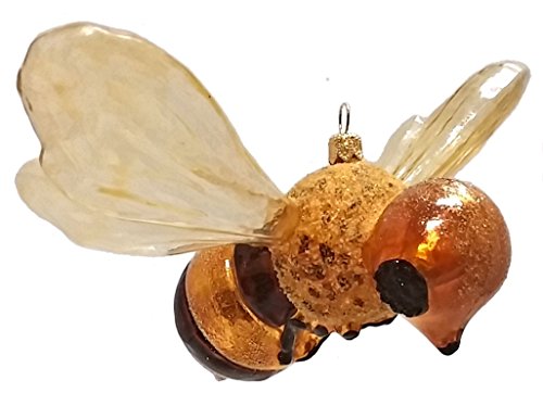Large Honey Bee Polish Glass Christmas Ornament Decoration Bug Insect