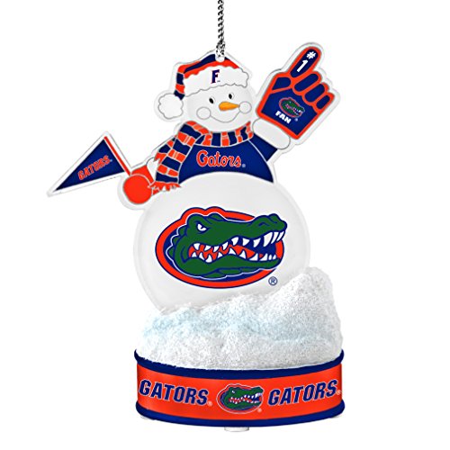 NCAA Florida Gators LED Snowman Ornament, White, 3.5″