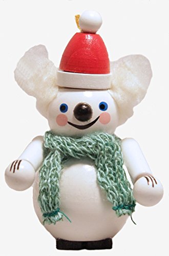 Steinbach White Ice Polar Bear with Hat and Scarf German Wooden Christmas Orn…