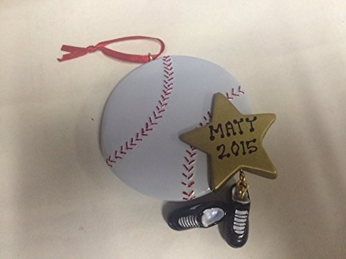 Personalized Sports Baseball Ball Christmas Holiday Handwritten Ornament-free Personalization