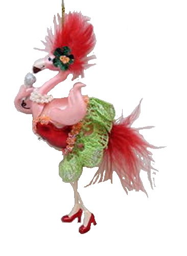 December Diamonds Blown Glass Ornament – Flamingo