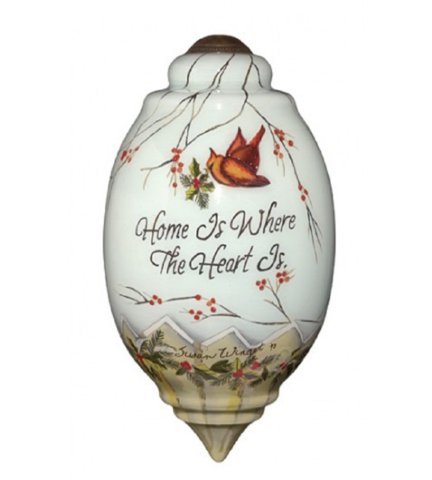 Hand Painted “Home Is Where the Heart Is” Christmas Ornament – Ne’qwa Art