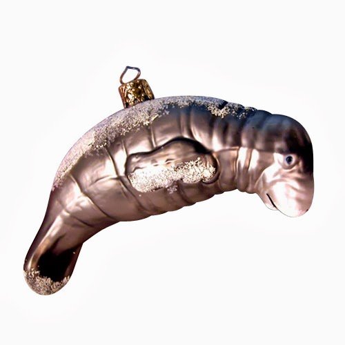 Ornaments To Remember Manatee Hand-Blown Glass Ornament