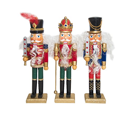 Set of 3 Mark Roberts 15″ Curly Hair Nutcrackers