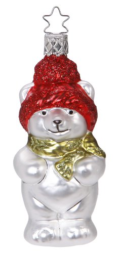 Inge-Glas Warm Little Bear Christmas Ornament