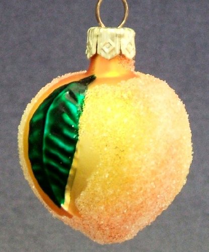 Peach Polish Glass Mini Christmas Tree Ornament