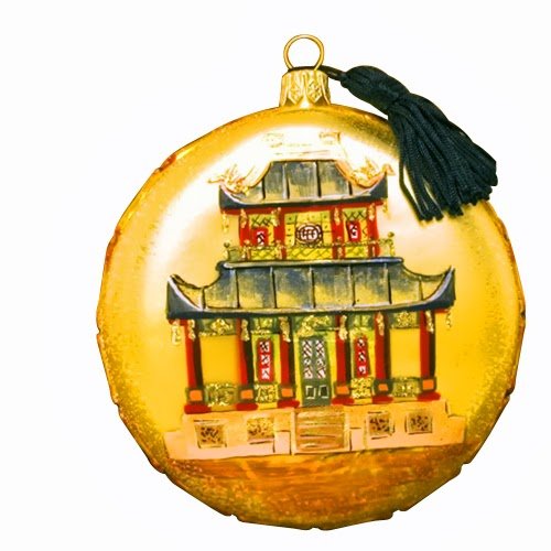 Ornaments to Remember: CHINOISERIE Christmas Ornament (House)