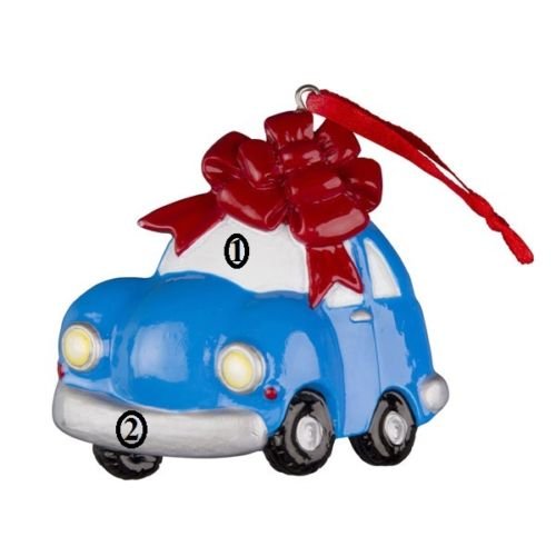 New Car Personalized Christmas Tree Ornament