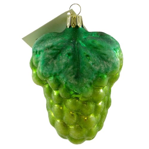 David Strand Designs GRAPES Blown Glass Fruit Orchard Christmas DSD0806901 GREEN