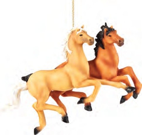Wild Mustang Pony Pair Christmas Ornament
