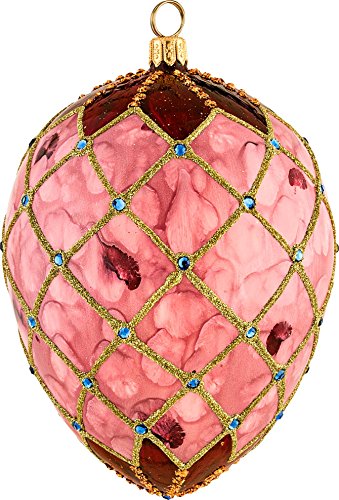 Glitterazzi Rose Petal Jeweled Egg Ornament by Joy to the World
