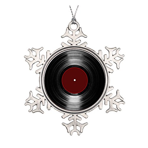 vinyl record Double-Sided ceramic round christmas ornament