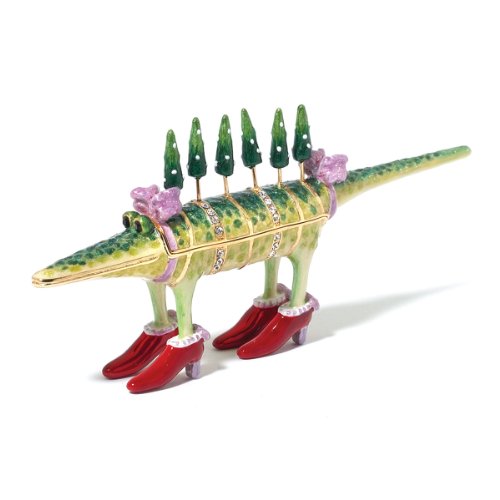 Patience Brewster Christmas Krinkles Alligator Jeweled Box Retired – Ornaments 56-39369KRINK