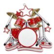 Drum Set Personalized Christmas Ornament