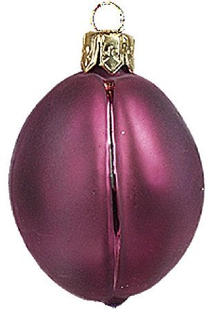 Plum Polish Mouth Blown Glass Christmas Ornament Decoration Made in Poland