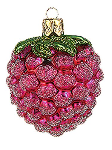 Mini Raspberry Polish Mouth Blown Glass Christmas Ornament Tree Decoration