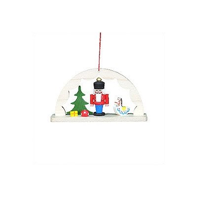 10-0821 – Christian Ulbricht Ornament – Arch Nutcracker with Toys – 2″”H x 3.5″”W x 1″”D