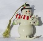 Lenox Porcelain Snowman on Skis Ornament, Lenox Ornament
