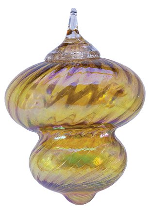 Glass Eye Studio Harlow Gold Vintage Style Beauty Ornament
