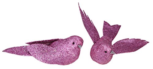Christmas Holiday Pink Dove Ornament Decoration – Bundle 2 Pack