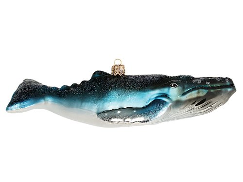 Humpback Whale Polish Mouth Blown Glass Christmas Ornament Tree Decoration