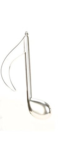 12″ Royal Symphony Shiny Silver Musical Eighth Note Christmas Ornament