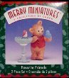 “Favorite Friends” From the 25th Anniversary 1999 Hallmark Merry Miniatures Series – 2 Pcs. (Teddy Bear with Bluebird, Robin in Birdbath)