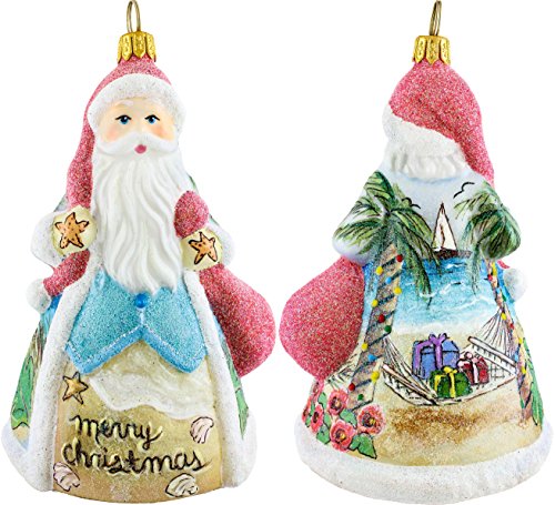 Glitterazzi Coastal Santa Ornament by Joy to the World