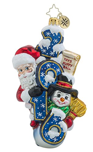 Christopher Radko Sweeping in the New Year Brilliant Treasure 2016 Christmas Ornament