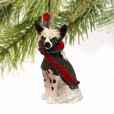 1 X Chinese Crested Miniature Dog Ornament