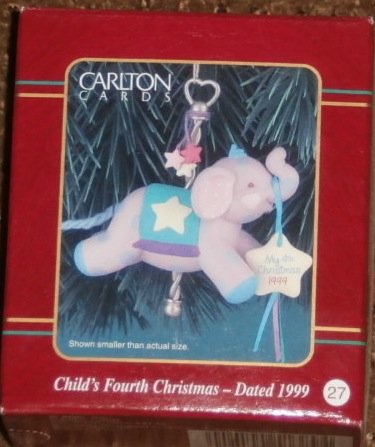 Carlton Cards Child’s Fourth Christmas Christmas Ornament – Dated 1999