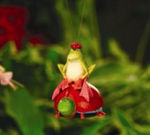 Patience Brewster Krinkles Frog & Ladybug Ornament