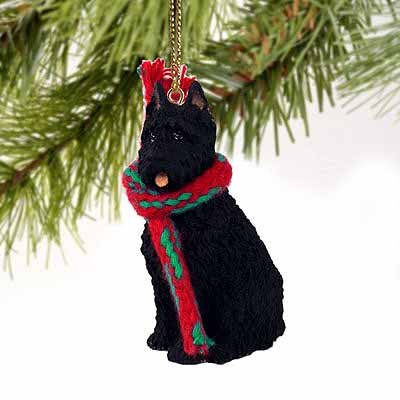 1 X Bouvier Des Flandres Miniature Dog Ornament – Cropped Ears
